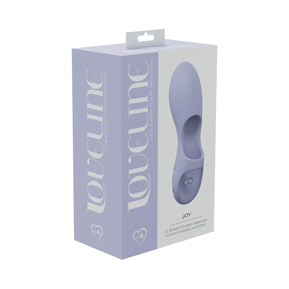 LoveLine Joy 10 Speed Finger Vibe Silicone Rechargeable Waterproof Lavender - Not Very Vanilla