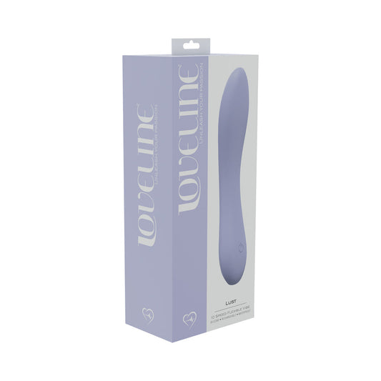 LoveLine Lust 10 Speed Flexible Vibe Sealed Silicone Rechargeable Submersible Lavender - Not Very Vanilla