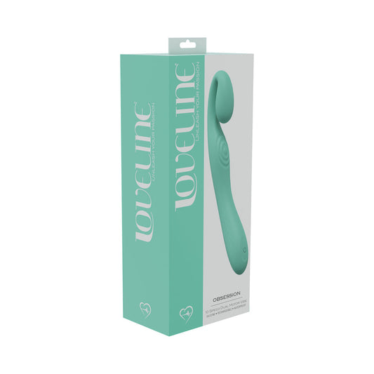 LoveLine Obsession 10 Speed Dual Motor Vibe Sealed Silicone Rechargeable Submersible Green - Not Very Vanilla