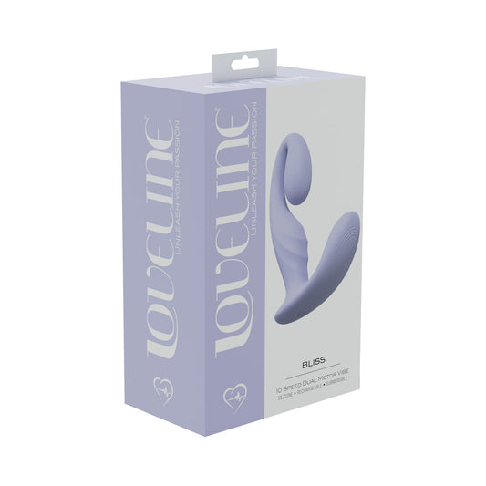 LoveLine Bliss 10 Speed Dual Motor Vibe Sealed Silicone Rechargeable Submersible Lavender - Not Very Vanilla