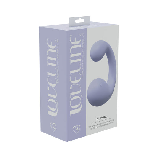 LoveLine Playful 10 Speed Dual Motor Vibe Sealed Silicone Rechargeable Submersible Lavender - Not Very Vanilla