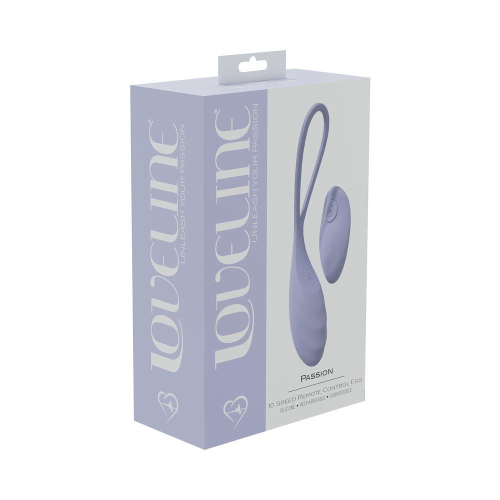 LoveLine Passion 10 Speed Remote Control Egg Sealed Silicone Rechargeable Submersible Lavender - Not Very Vanilla