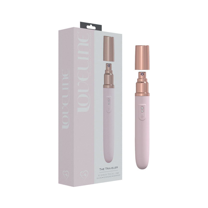 LoveLine The Traveler 10 Speed Travel Vibe Silicone Rechargeable Waterproof Pink - Not Very Vanilla