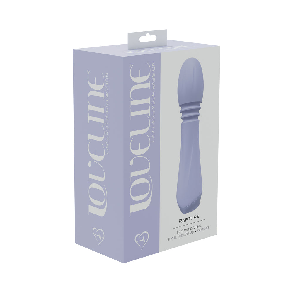 LoveLine Rapture 10 Speed Vibe Silicone Rechargeable Waterproof Lavender - Not Very Vanilla