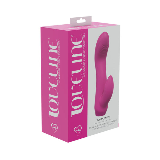 LoveLine Empower Dual Motor 10 Speed Rabbit Silicone Rechargeable Waterproof Green - Not Very Vanilla