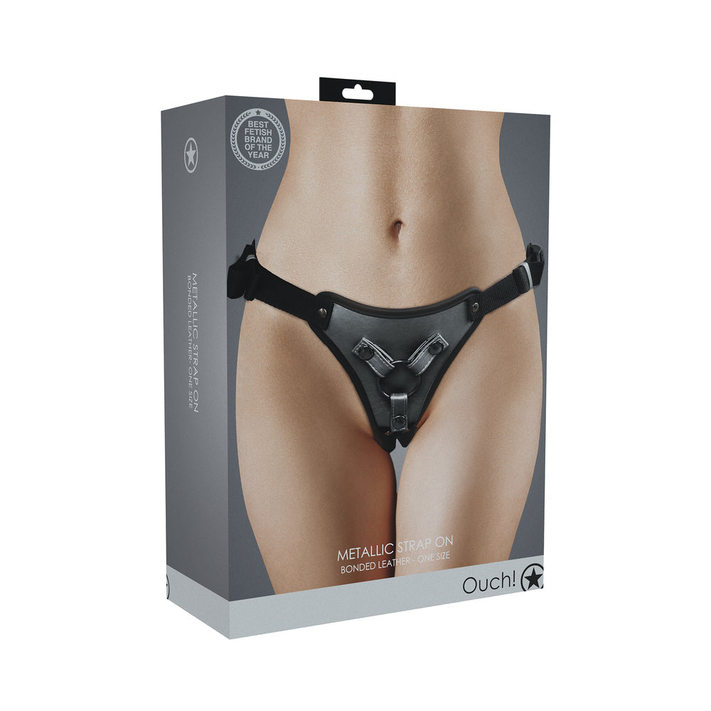 Ouch! Metallic Strap-on Harness Gunmetal - Not Very Vanilla