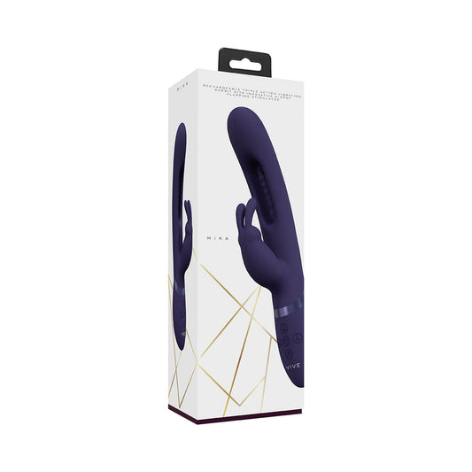 VIVE Mika Rechargeable Triple Motor Vibrating Rabbit With Innovative G-Spot Flapping Stimulator Purple - Not Very Vanilla