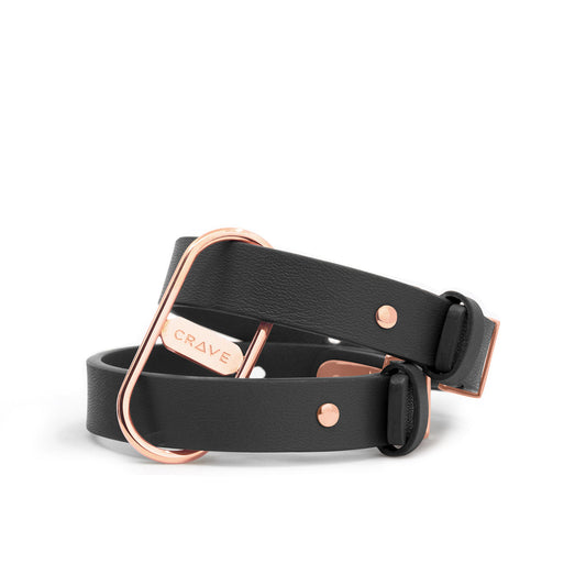 Crave ICON Cuffs Black/Rose Gold - Not Very Vanilla