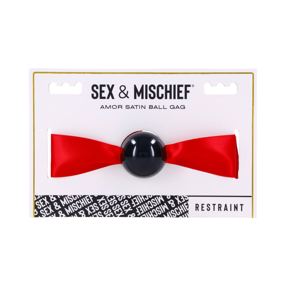 Sportsheets Sex & Mischief Amor Satin Ball Gag - Not Very Vanilla