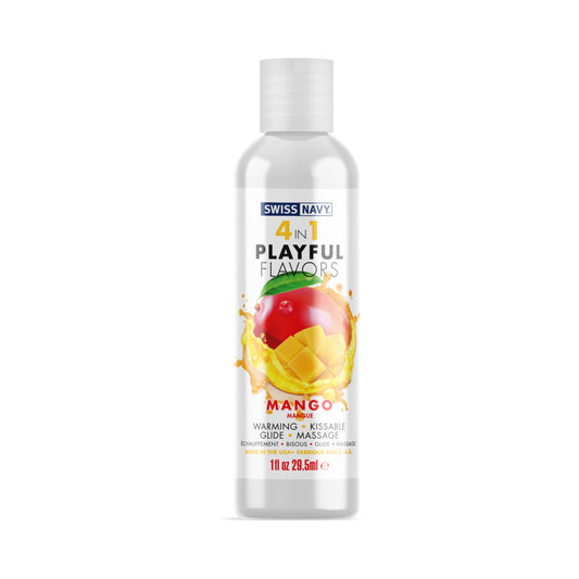 Swiss Navy 4 in 1 Playful Flavors Mango 1 oz. - Not Very Vanilla