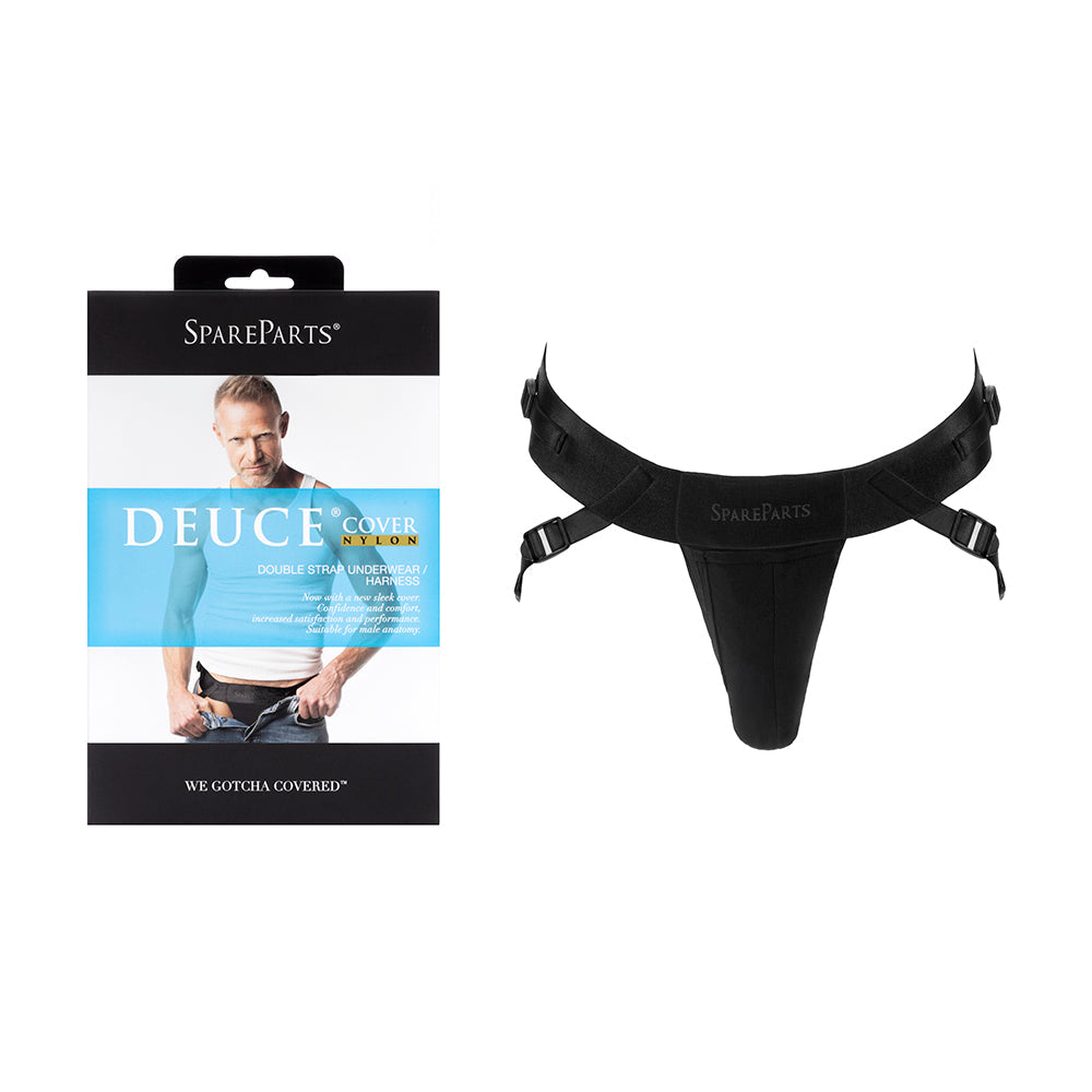 SpareParts Deuce Cover Underwear Harness Black (Double Strap) Size A Nylon - Not Very Vanilla