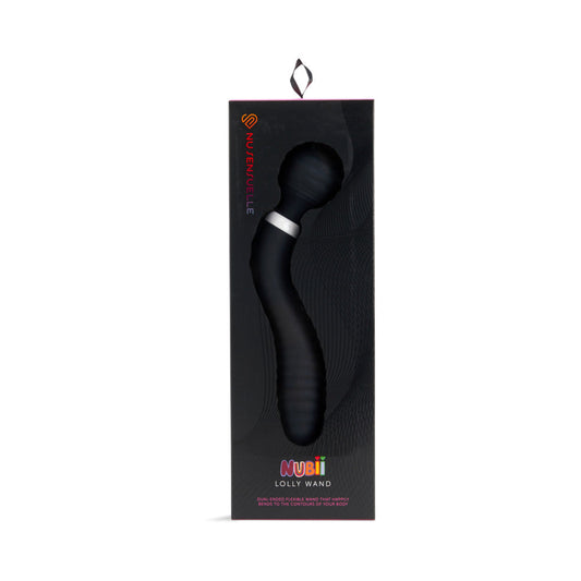 Nu Sensuelle Lolly Nubii Double-Ended Flexible Wand Black - Not Very Vanilla