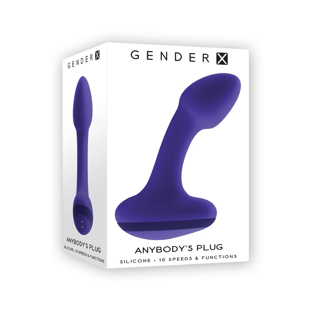 Gender X Anybody's Plug Rechargeable Plug Silicone Purple - Not Very Vanilla