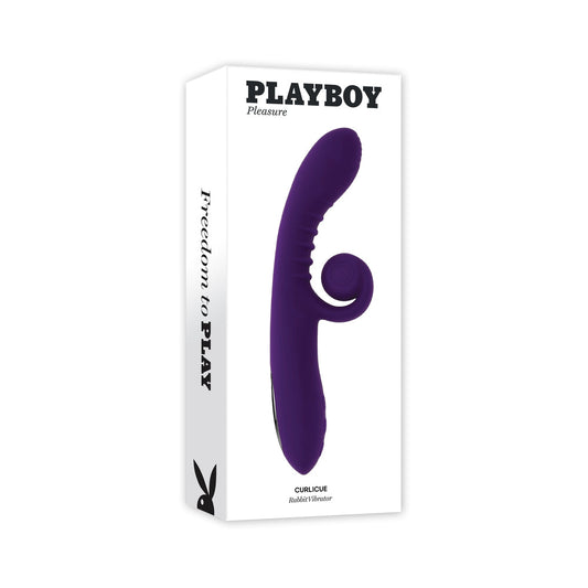 Playboy Curlicue Rechargeable Dual Stim Vibrator Silicone Acai - Not Very Vanilla