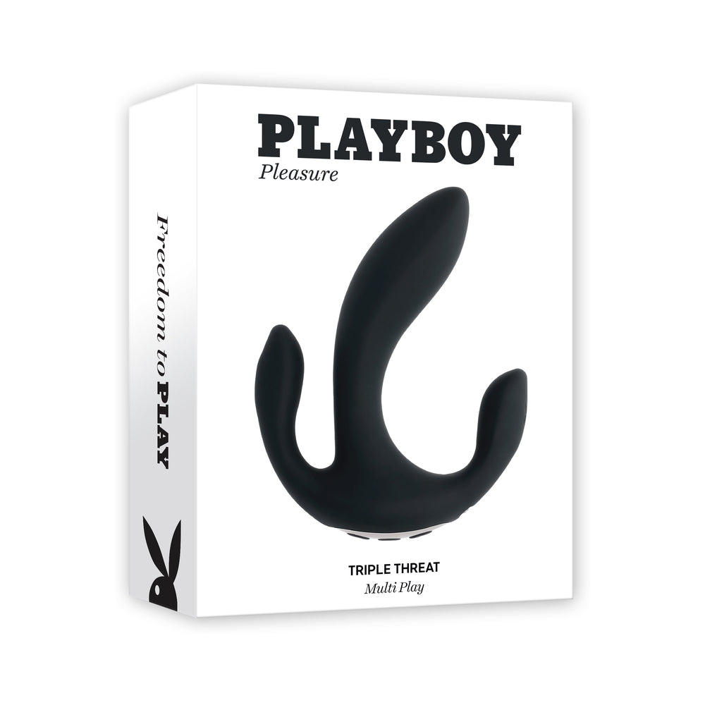 Playboy Triple Threat Rechargeable Come Hither Vibe Silicone 2AM - Not Very Vanilla