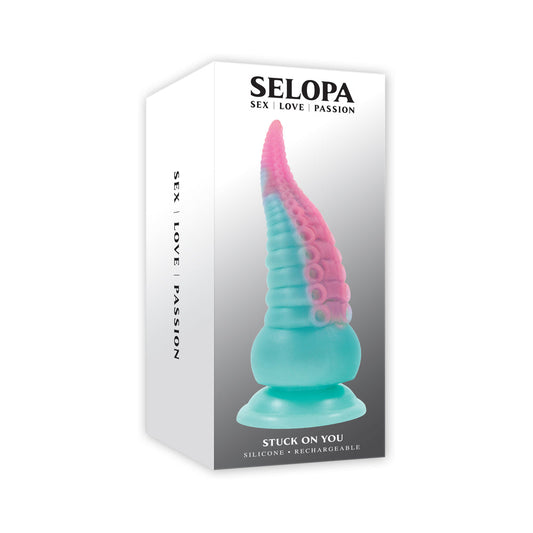 Selopa Stuck On You Rechargeable Vibrating Dildo Silicone Multicolor - Not Very Vanilla