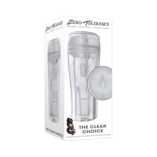 Zero Tolerance The Clear Choice Stroker TPE Clear - Not Very Vanilla