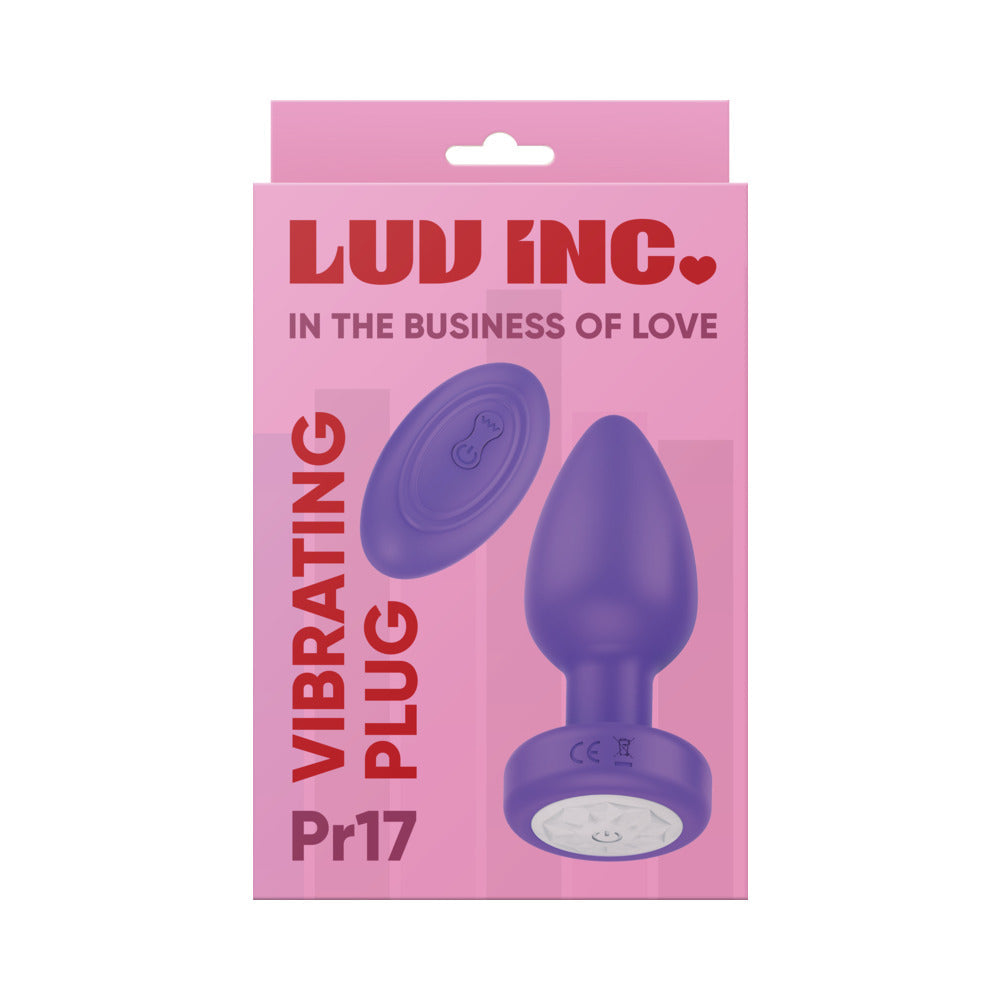 Luv Inc Pr17: Vibrating Plug with Remote Purple - Not Very Vanilla