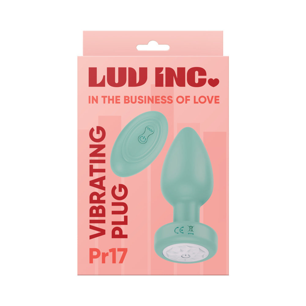 Luv Inc Pr17: Vibrating Plug with Remote Green - Not Very Vanilla