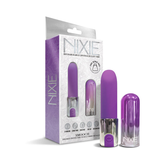 Nixie Smooch Rechargeable Lipstick Vibrator Purple Ombre - Not Very Vanilla