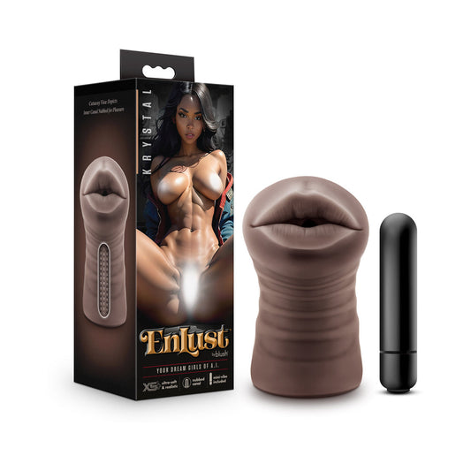 EnLust Krystal Vibrating Stroker Brown - Not Very Vanilla