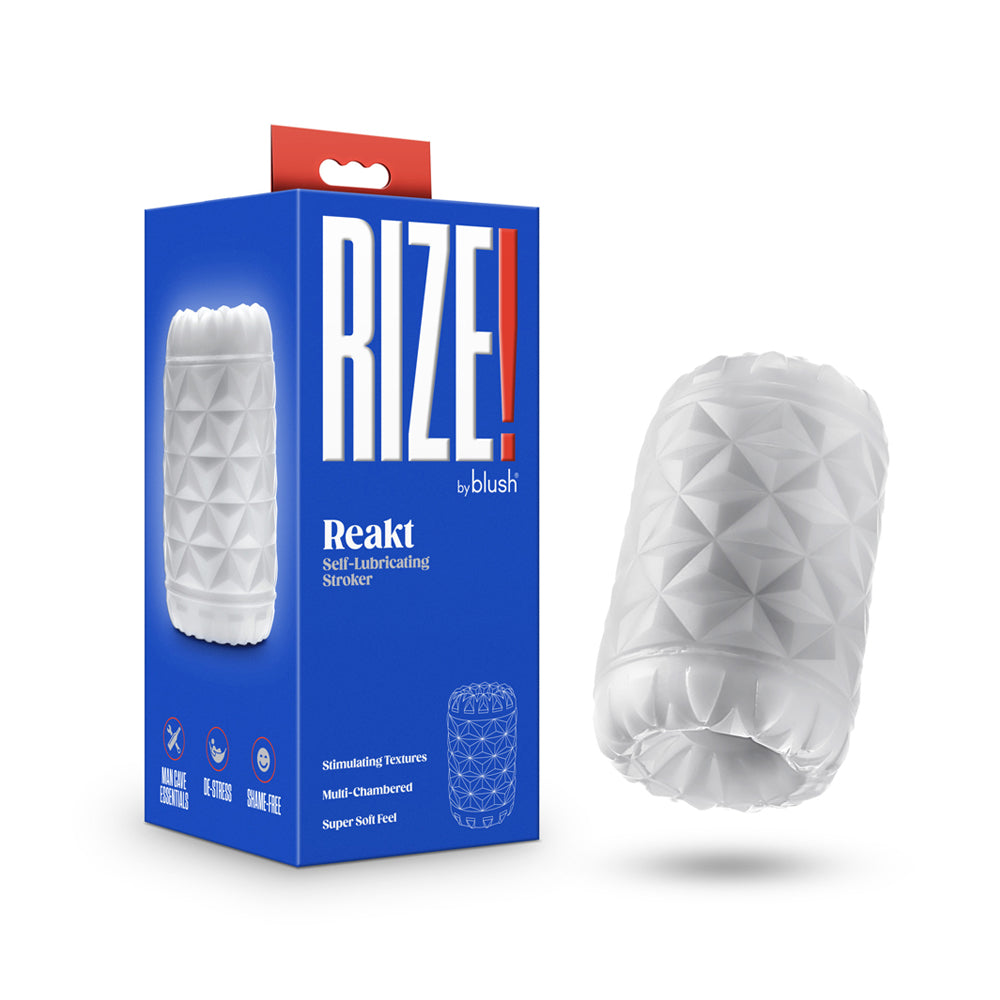 Rize Reakt Self-Lubricating Stroker White - Not Very Vanilla