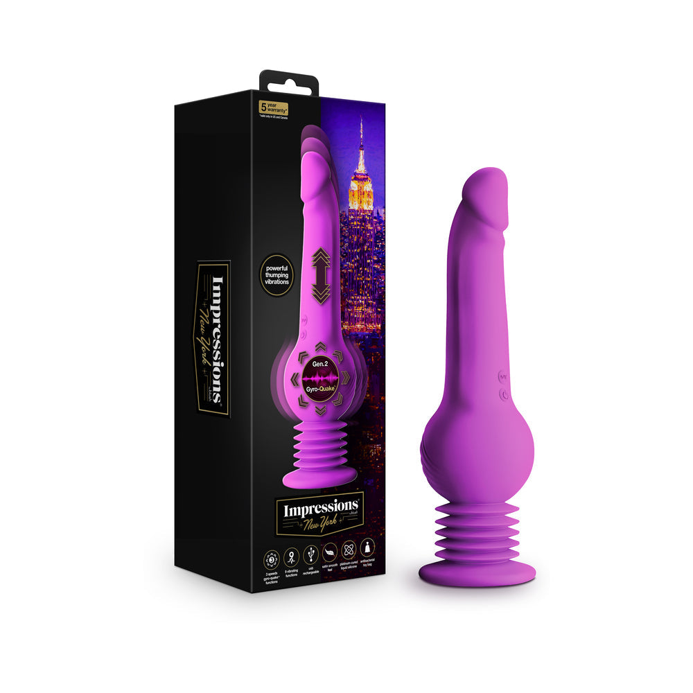 Impressions New York Gyroquake Dildo Purple - Not Very Vanilla