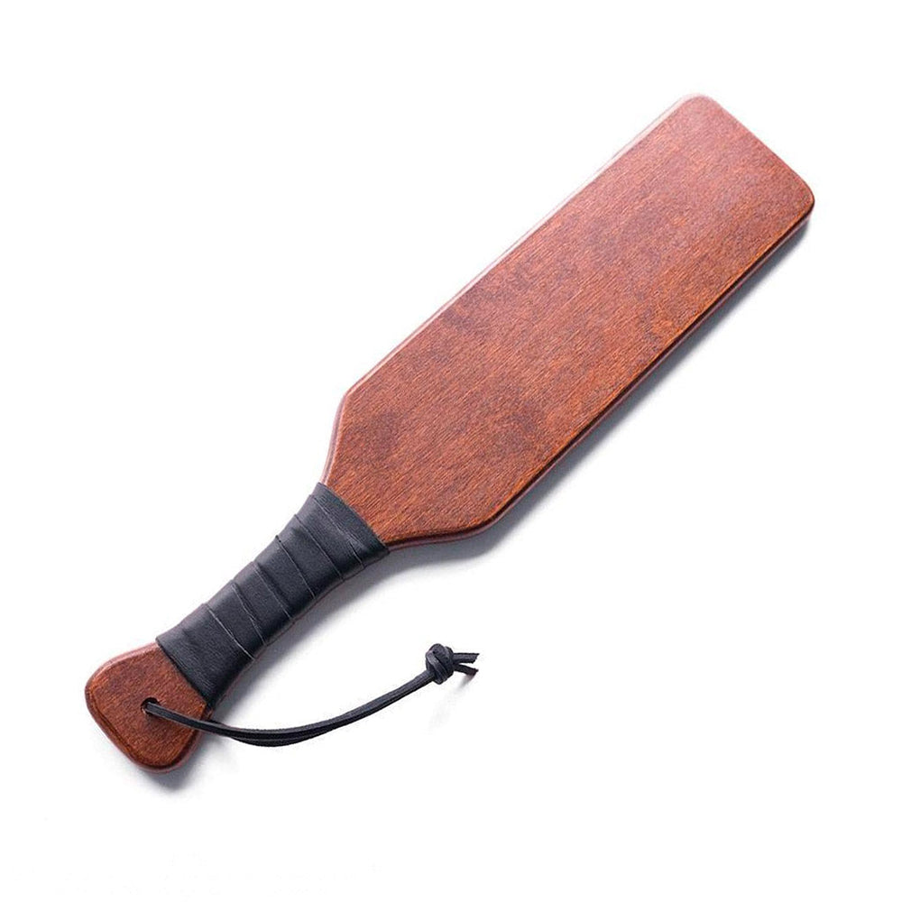 Stockroom Essentials Leather Wrapped Spanking Paddle - Not Very Vanilla