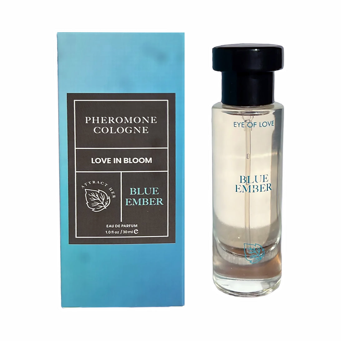 Eye of Love Bloom Attract Her Pheromone Parfum Blue Ember 1 oz. - Not Very Vanilla