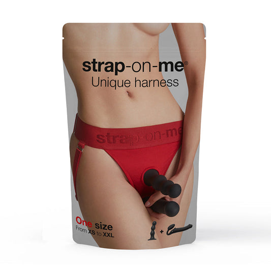 Strap-On-Me Harness Lingerie Unique One Size Red - Not Very Vanilla