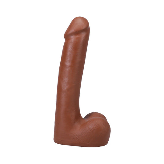 The Realistic Cock 9 in. ULTRASKYN Vac-U-Lock Dildo with Balls Caramel - Not Very Vanilla