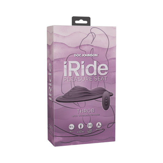 iRide Pleasure Seat Throb Rechargeable with Wireless Remote Dusty Purple - Not Very Vanilla