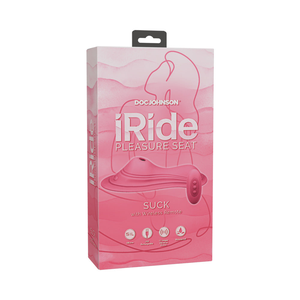 iRide Pleasure Seat Suck Rechargeable with Wireless Remote Dusty Pink - Not Very Vanilla