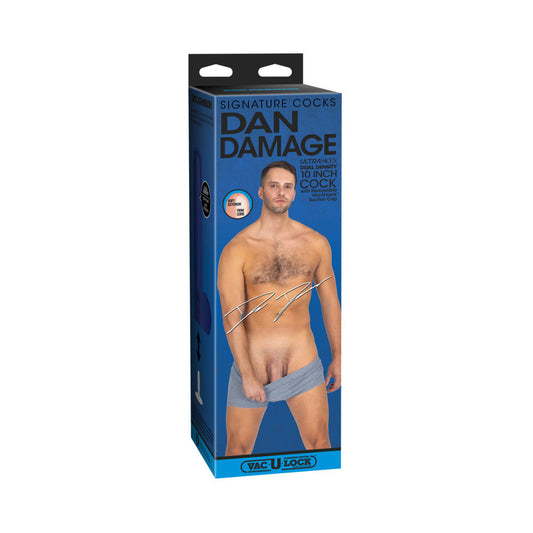 Signature Cocks Dan Damage 10 in. ULTRASKYN Vac-U-Lock Dildo - Not Very Vanilla