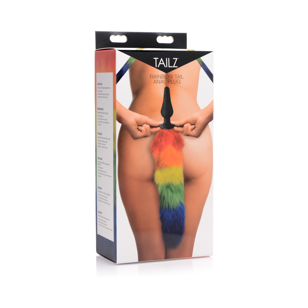 Tailz Rainbow Tail Silicone Butt Plug - Not Very Vanilla