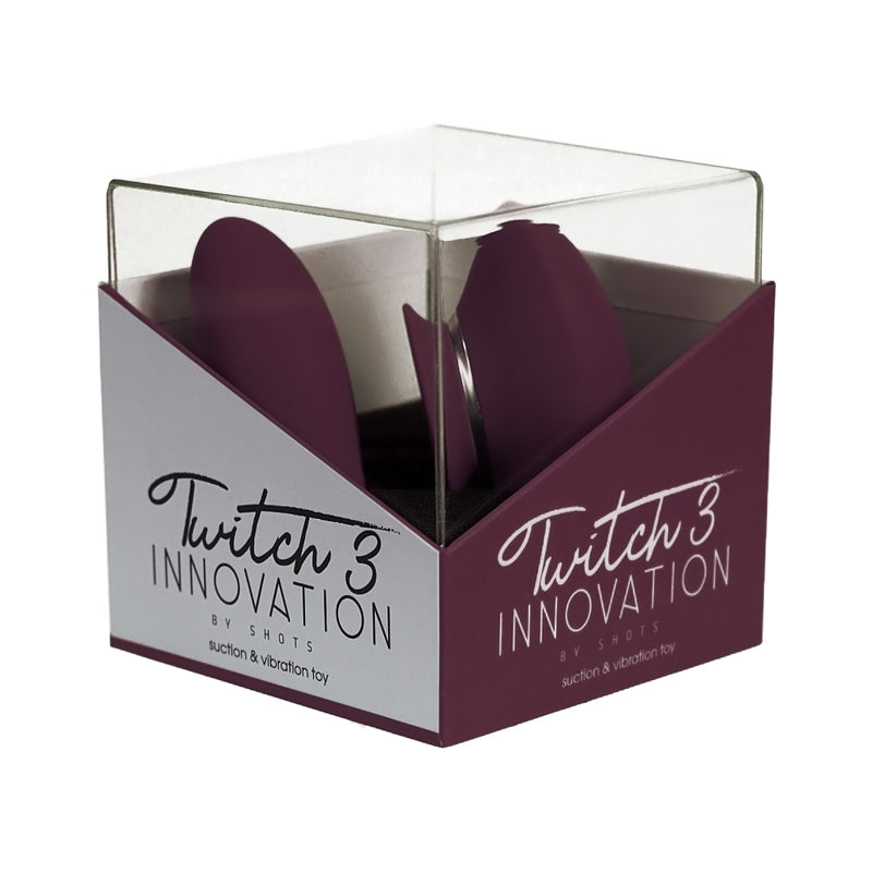 Twitch 3 Silicone Rechargeable Vibrator & Suction Burgundy - Not Very Vanilla