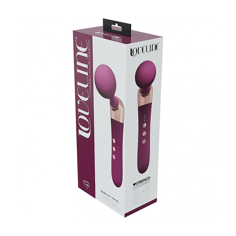 LoveLine Serenity Wand Silicone Rechargeable Splashproof Burgundy - Not Very Vanilla