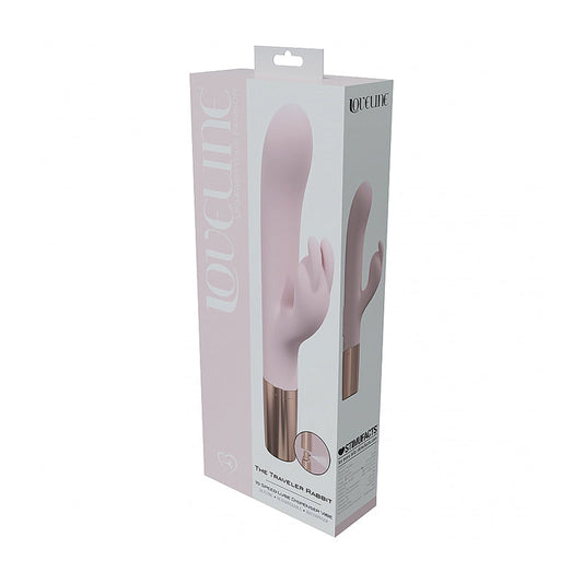 LoveLine Traveler Rabbit Silicone Rechargeable Splashproof Pink - Not Very Vanilla