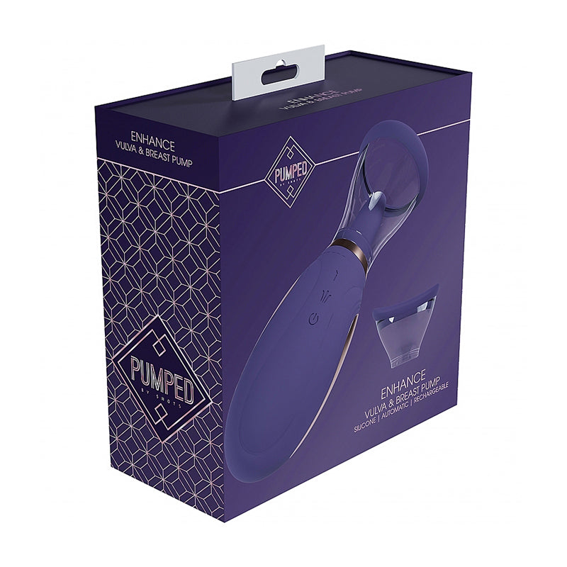 Pumped Enhance Automatic Rechargeable Vulva & Breast Pump Purple - Not Very Vanilla