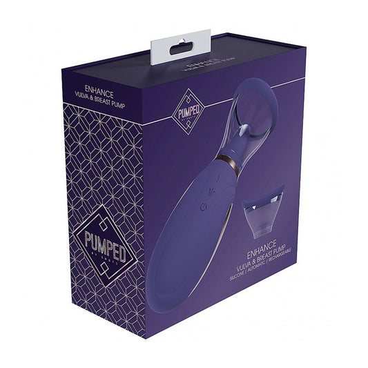 Pumped Enhance Automatic Rechargeable Vulva & Breast Pump Purple - Not Very Vanilla