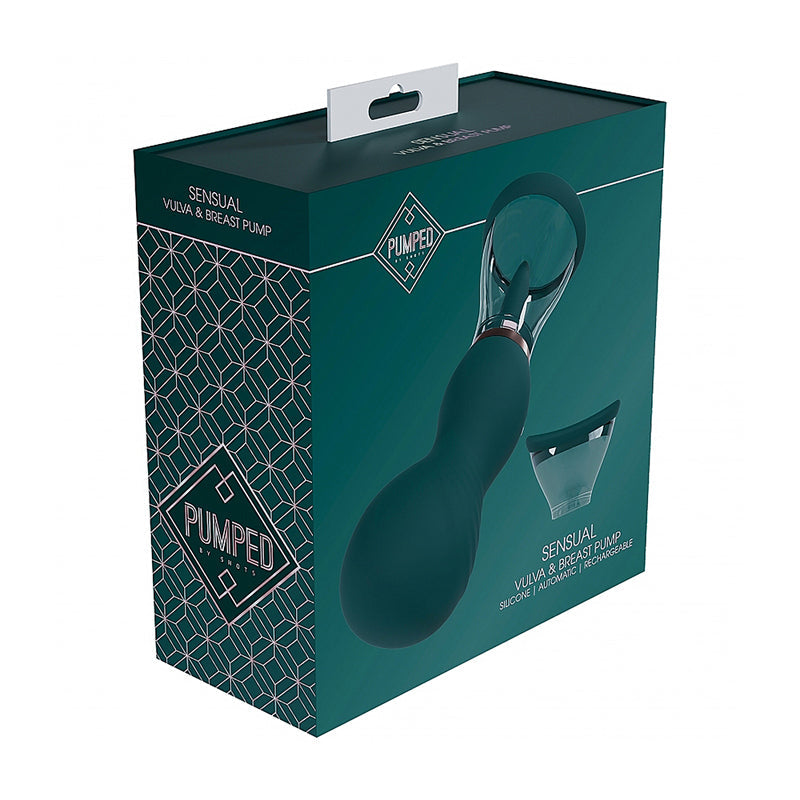 Pumped Sensual Automatic Rechargeable Vulva & Breast Pump Forest Green - Not Very Vanilla