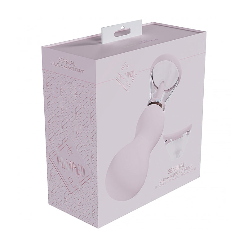 Pumped Sensual Automatic Rechargeable Vulva & Breast Pump Pink - Not Very Vanilla