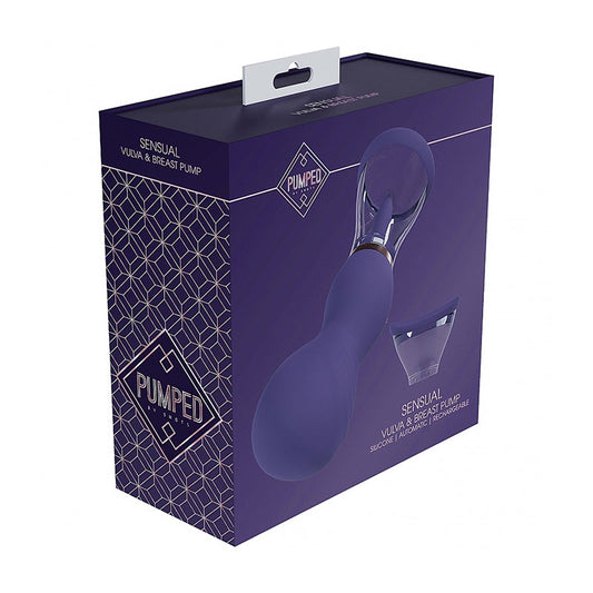 Pumped Sensual Automatic Rechargeable Vulva & Breast Pump Purple - Not Very Vanilla