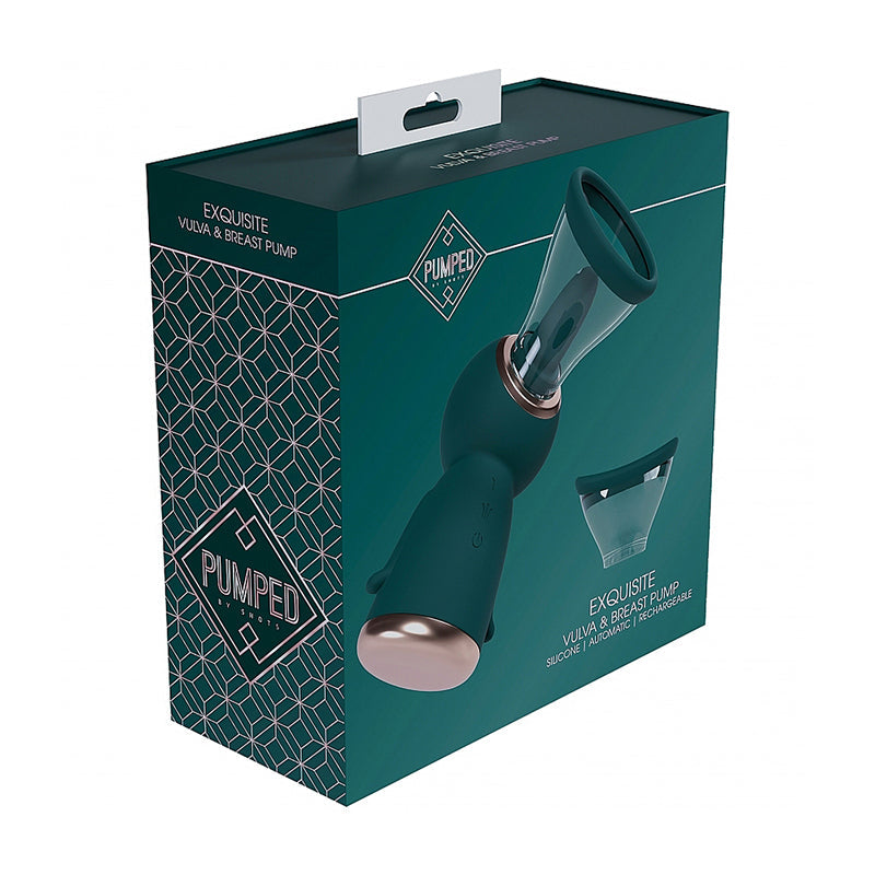 Pumped Exquisite Automatic Rechargeable Vulva & Breast Pump Forest Green - Not Very Vanilla