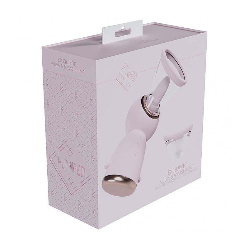 Pumped Exquisite Automatic Rechargeable Vulva & Breast Pump Pink - Not Very Vanilla