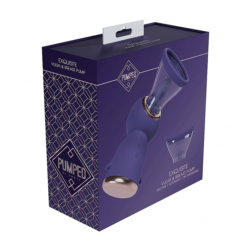 Pumped Exquisite Automatic Rechargeable Vulva & Breast Pump Purple - Not Very Vanilla