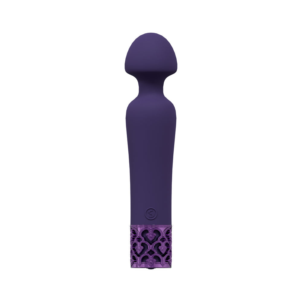 Royal Gems Scepter Silicone Rechargeable Vibrator Purple - Not Very Vanilla