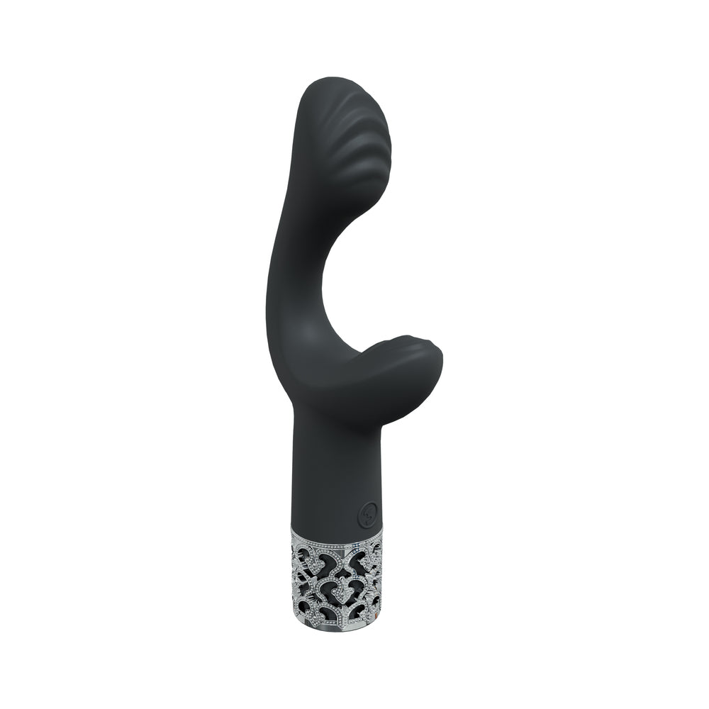 Royal Gems Majestic Silicone Rechargeable Vibrator Black - Not Very Vanilla