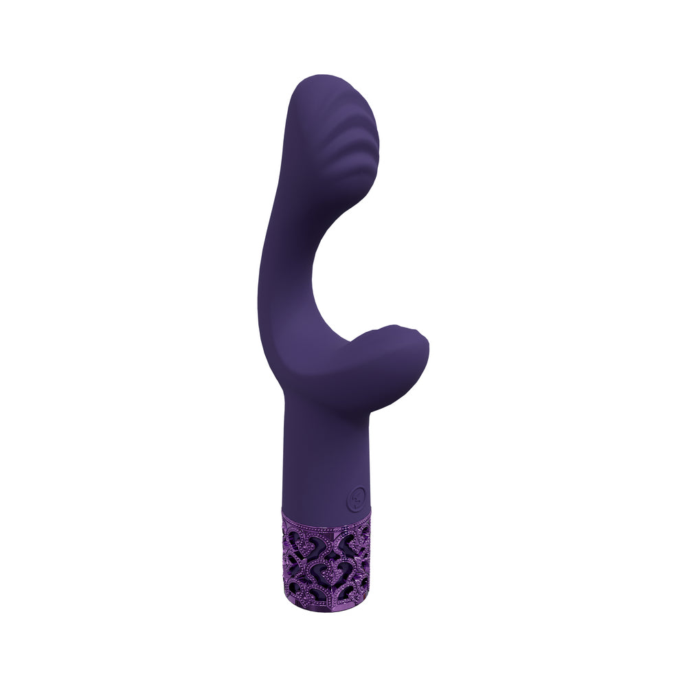 Royal Gems Majestic Silicone Rechargeable Vibrator Purple - Not Very Vanilla