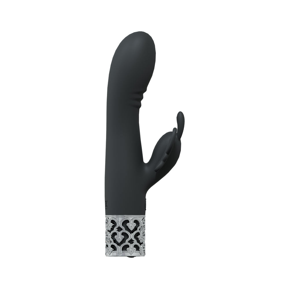 Royal Gems Monarch Silicone Rechargeable Vibrator Black - Not Very Vanilla